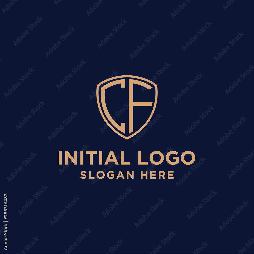 initial CG logo design template. business and gold. vector initial CG logo design template. business and gold. vector