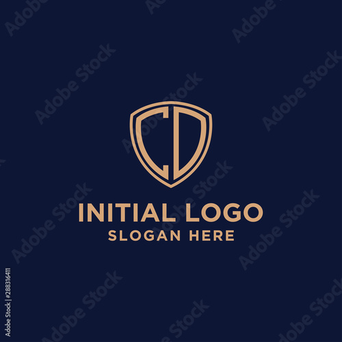 Free Download initial CD logo design template. business and gold. vector - GFXLoad