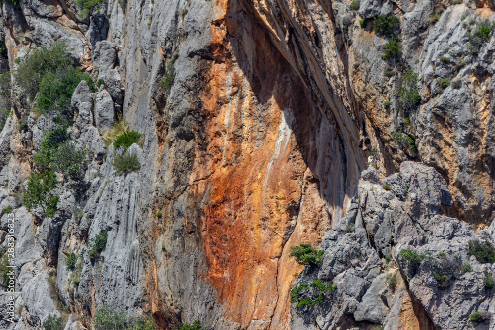 Rock formation at Serra de Tramuntana on island Mallorca, Spain