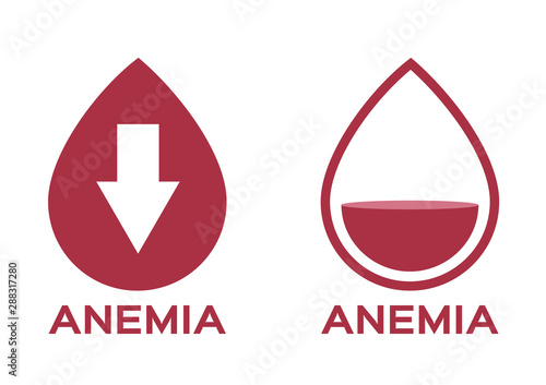 anemia vector . low red blood cell icon photo