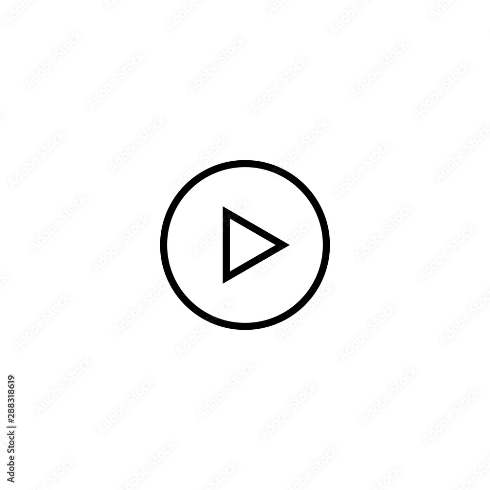Play icon. Play symbol vector for web Play icon. Play symbol vector for web