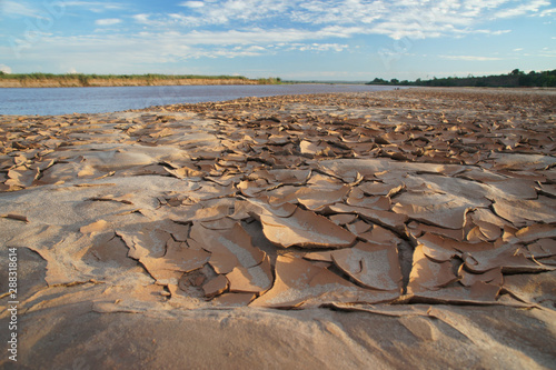 Crusted Sand of River