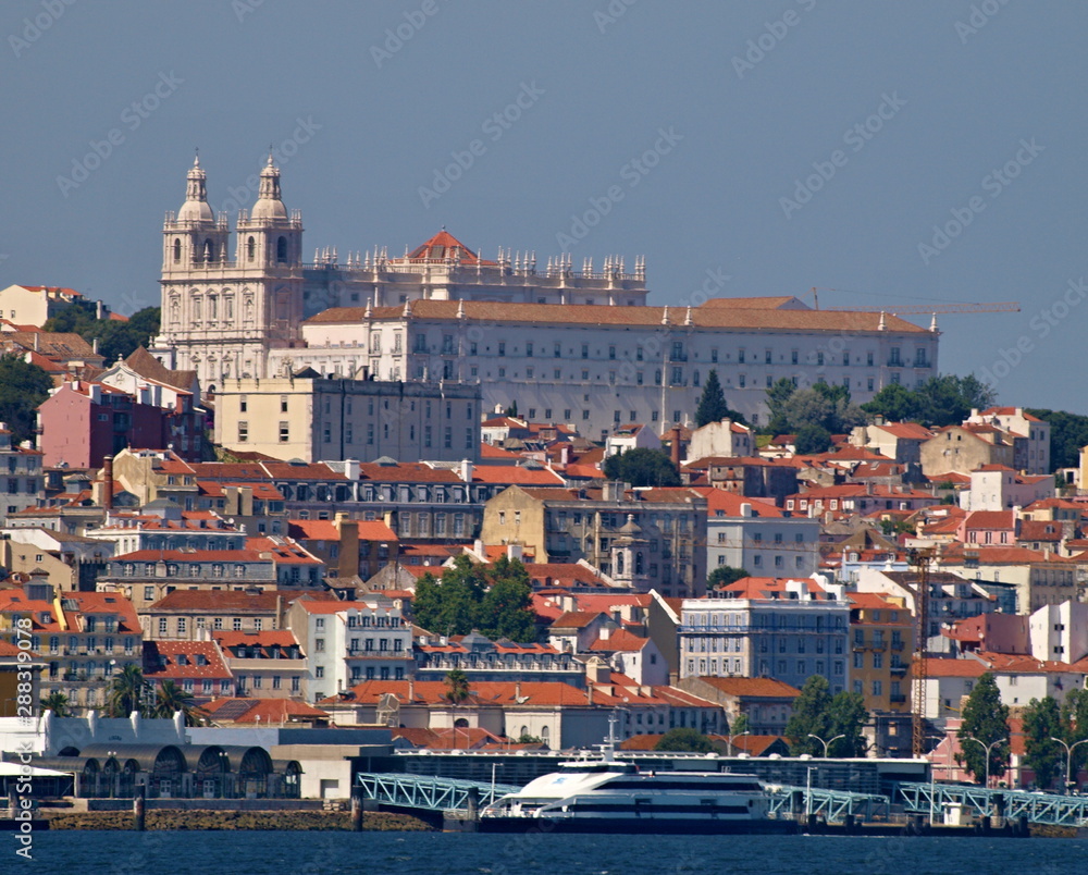 Panoramic view Lisbon with cathedral - Portugal
