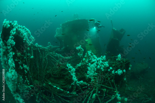Wreck of Cable Layer "Landego", Kasfjord near Harstad, Norway © Joern