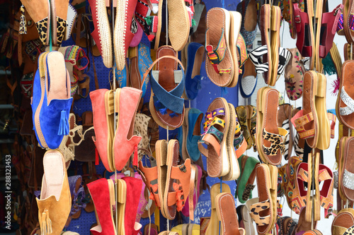 Colourful traditional shoes for sale 