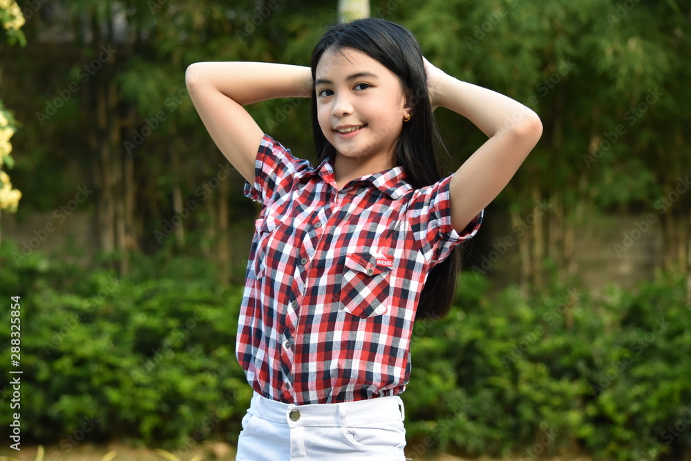 A Cute Diverse Female Resting