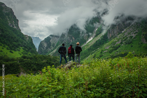 Hiking in the mountains in Uttarakhand India