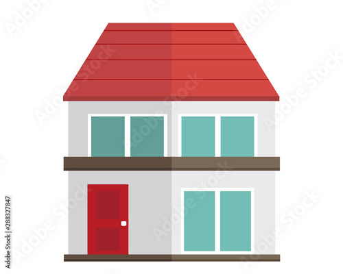 住宅　家　イラスト　一軒家　マイホーム