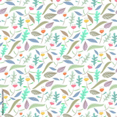 Floral seamless pattern background. Vector illustration for fabric and gift wrap paper design.
