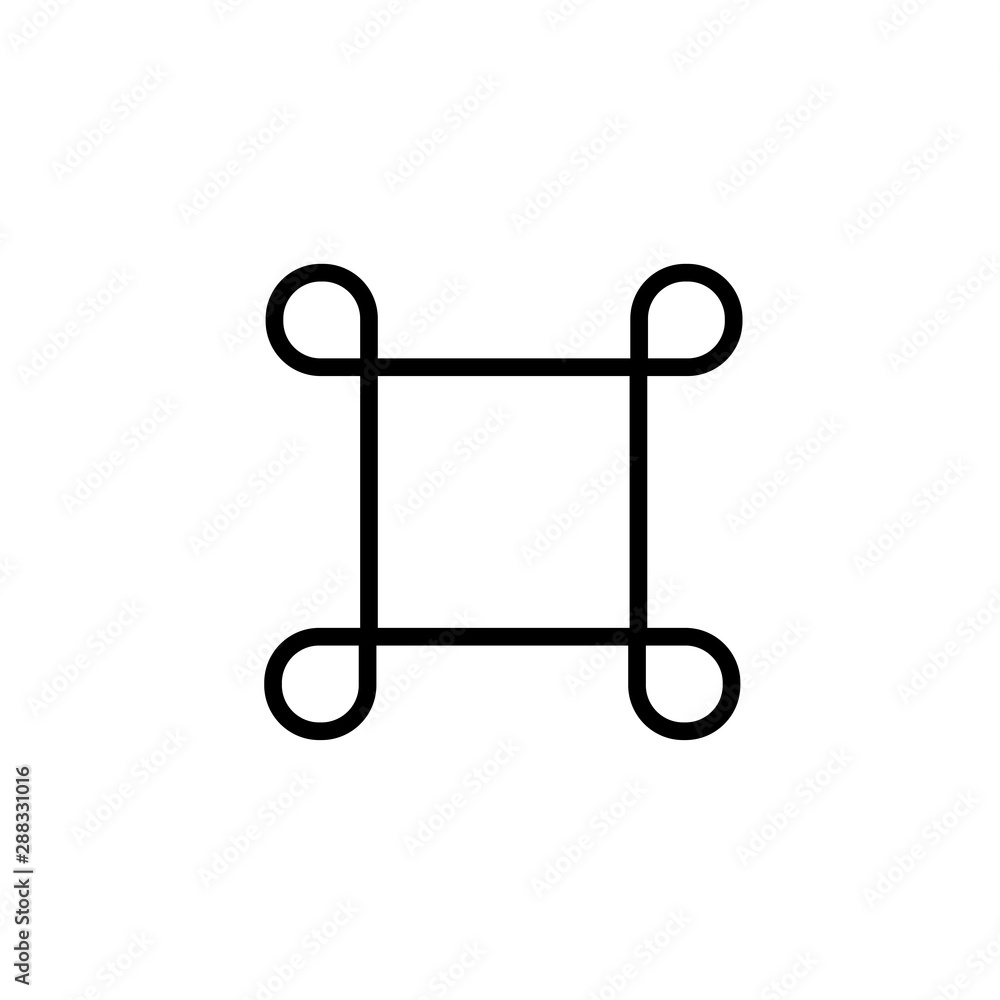 Command button vector simple icon. Command button vector simple icon.