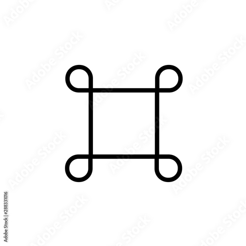 Command button vector simple icon.