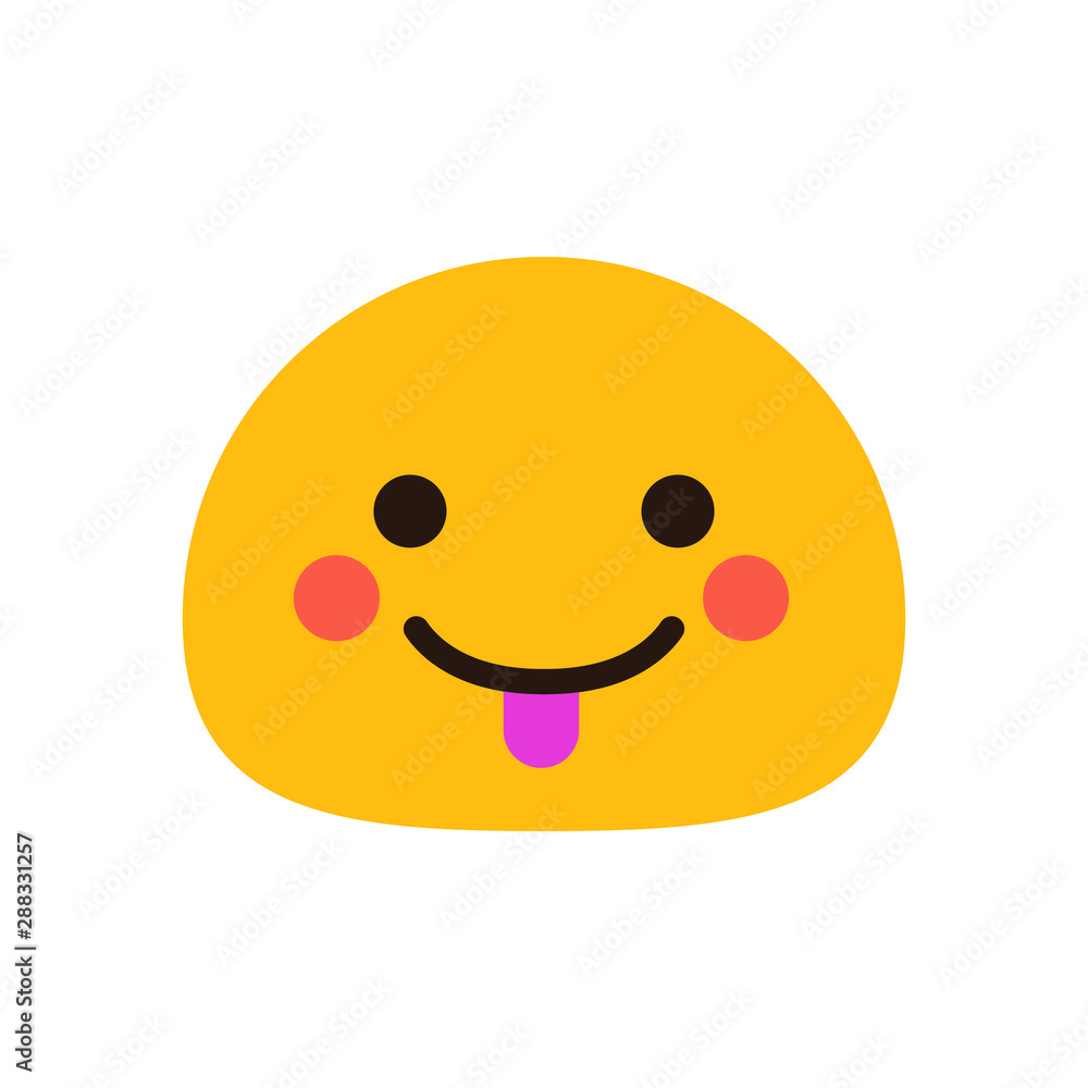 Cute tongue out yellow emoji vector Cute tongue out yellow emoji vector