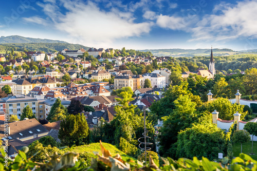 View of Melk town in Austria