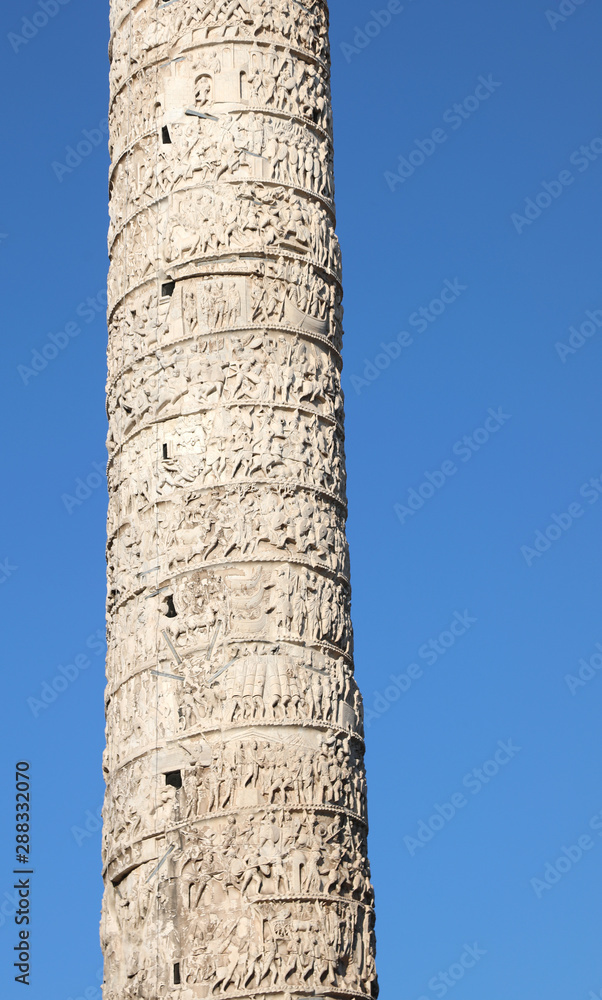 detail of the Column of Imperior Marcus Aurelius.. in the Column