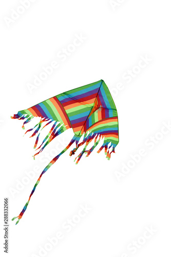 Obraz na plátně colorful kite on white