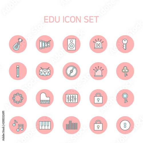 Line icon for Music Education and Instruments