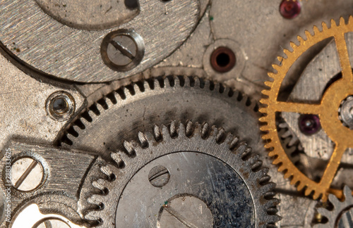 clockwork vintage mechanical watch, high resolution and detail © vadim_fl