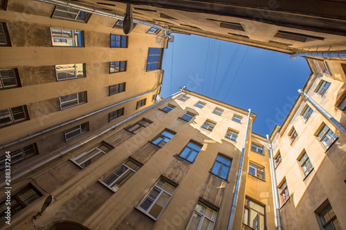 Yard-well in Saint Petersburg, Russia.