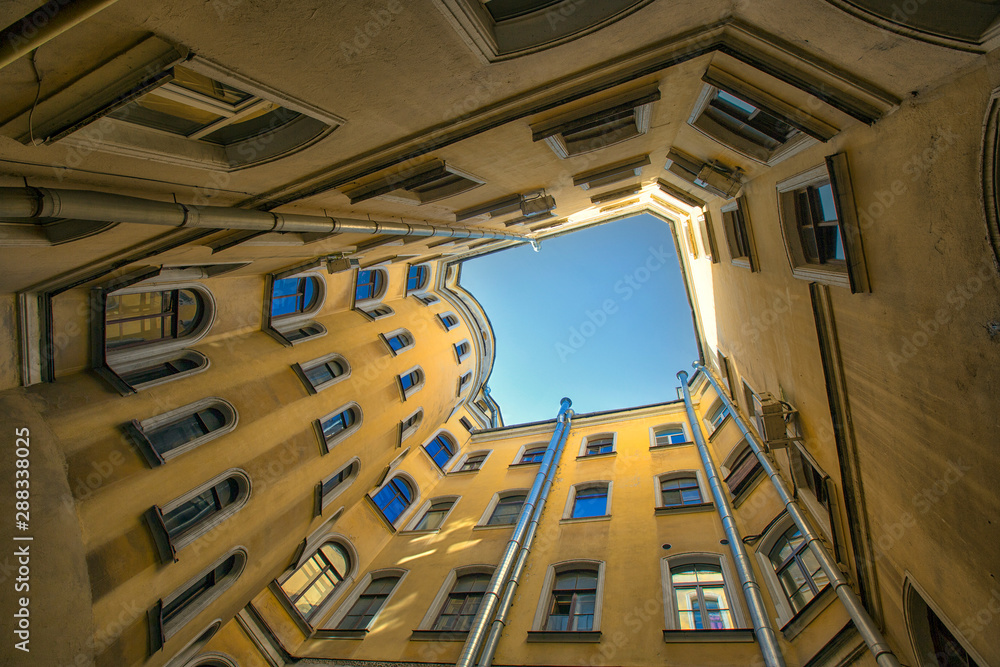 Fototapeta premium Yard-well in Saint Petersburg, Russia.