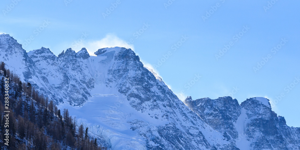 cime innevate in alta Valnontey