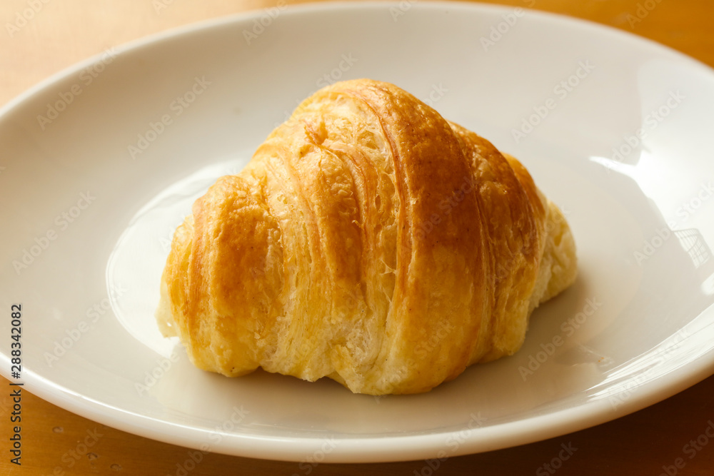 Tasty Croissant in the plate