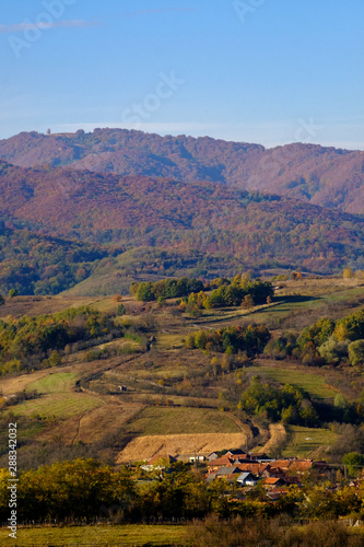 Colorful Autumn in the hills of Romania