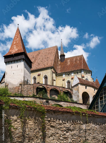 View of the saxon fortified church of Biertan, Romania.