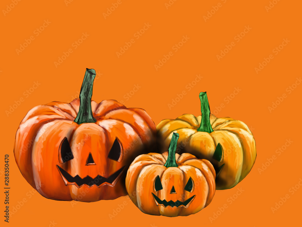 Trois citrouille d'Halloween Trois citrouille d'Halloween