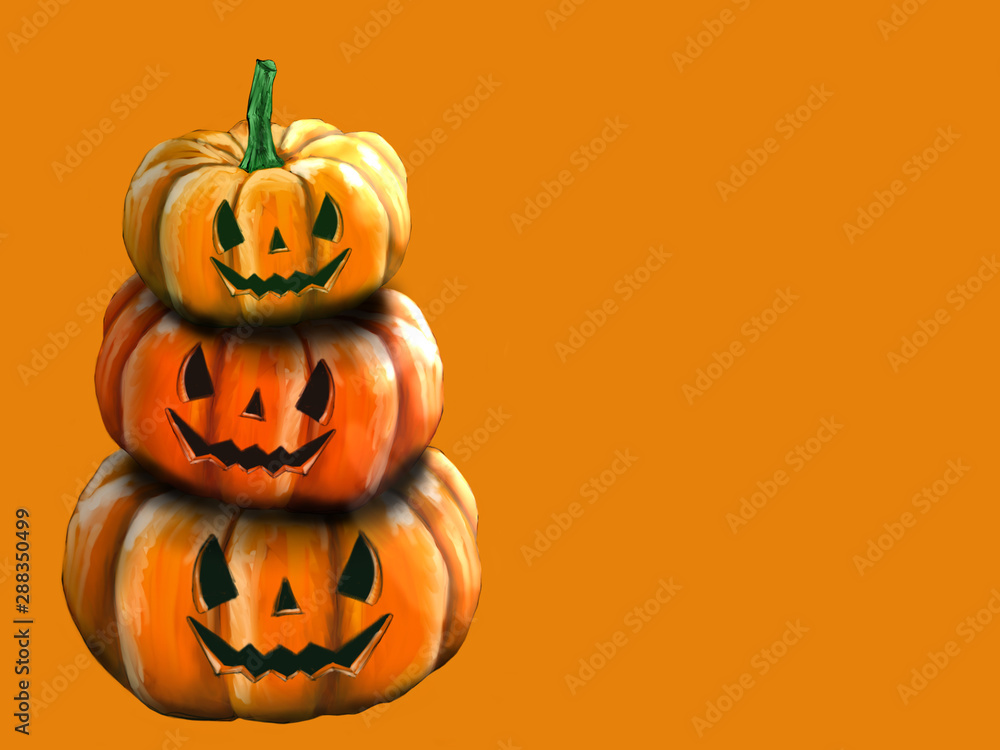 Trois citrouille d'Halloween Trois citrouille d'Halloween