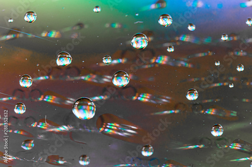 drops of water in ultra macro photography