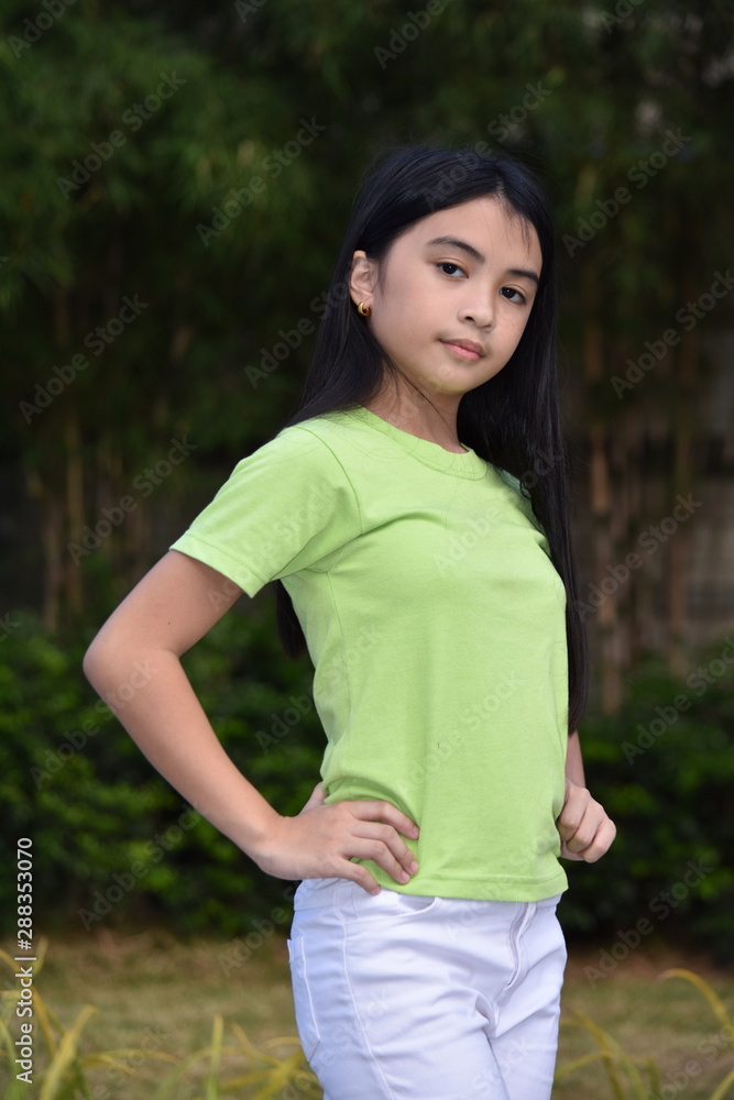 A Posing Youthful Diverse Female A Posing Youthful Diverse Female