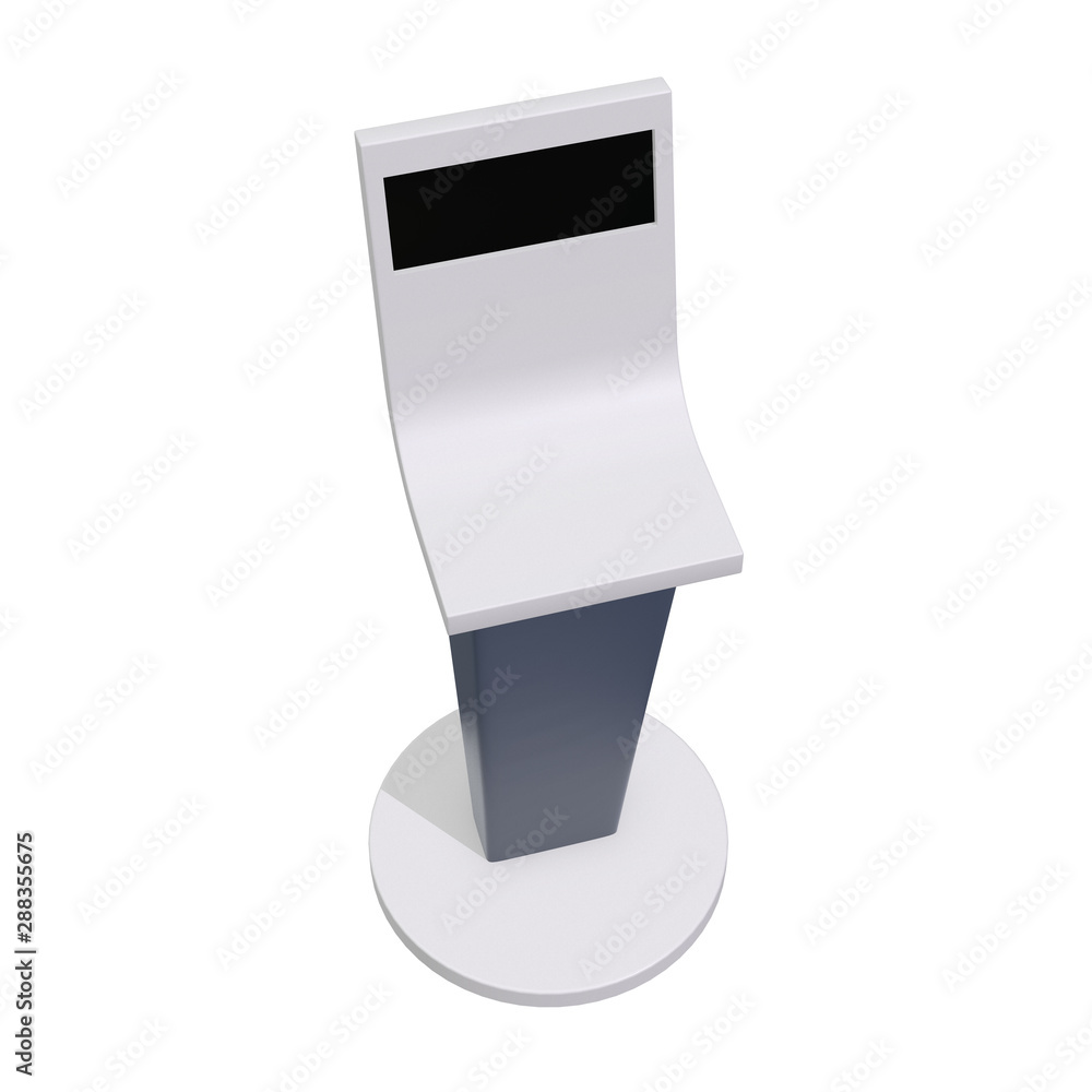 LCD Screen Stand. Trade Show Booth. 3d render of tv info kiosk isolated on white background. High Resolution. Ad template for your expo design. LCD Screen Stand. Trade Show Booth. 3d render of tv info kiosk isolated on white background. High Resolution. Ad template for your expo design.