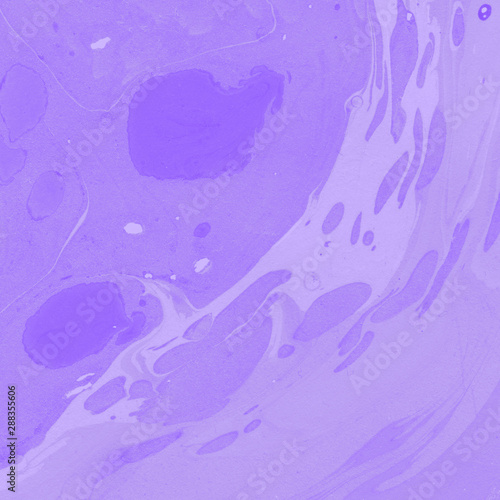 Violet marble ink paper textures on white background. Chaotic abstract organic design. 