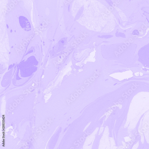 Violet marble ink paper textures on white background. Chaotic abstract organic design. 