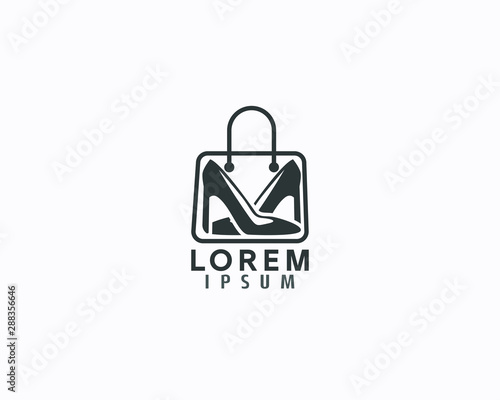 shoe shopping Store Awesome shoes Logo Design Template