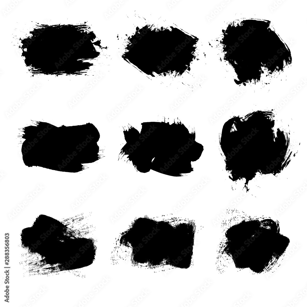 Black abstract spots on the white background. Grunge background set. Vector illustation. Black abstract spots on the white background. Grunge background set. Vector illustation.