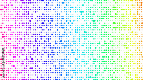 Abstract spotted illustration background. Vector particle pattern with point. Rainbow dots.
