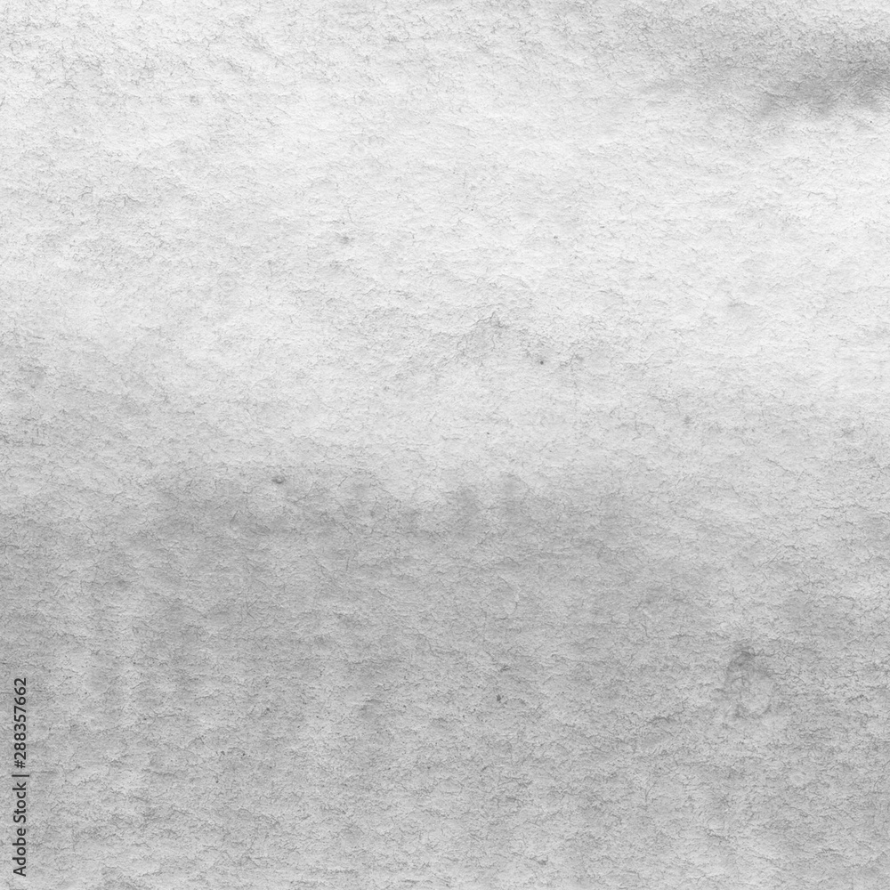 Naklejka premium Silver watercolor background on white paper. Paint leaks and ombre effects. 