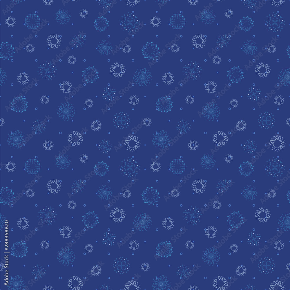 Abstract seamless pattern illustration of snowflakes. Abstract seamless pattern illustration of snowflakes.