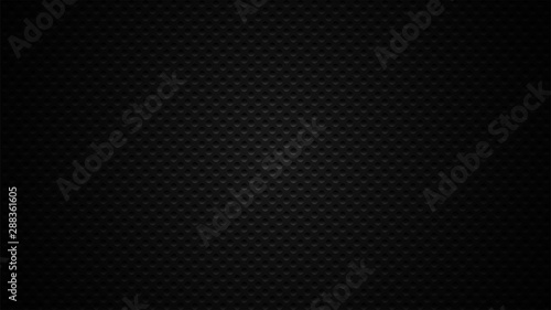 Black metal texture steel background. Perforated sheet metal. Vector illustration.