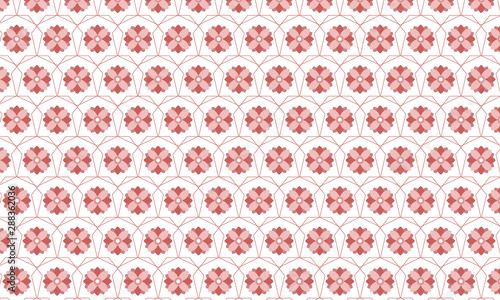 Red Flower Pattern Background