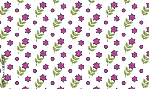 Pink Flower Pattern Background