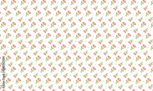 Beauty Full Red Flower Pattern Background