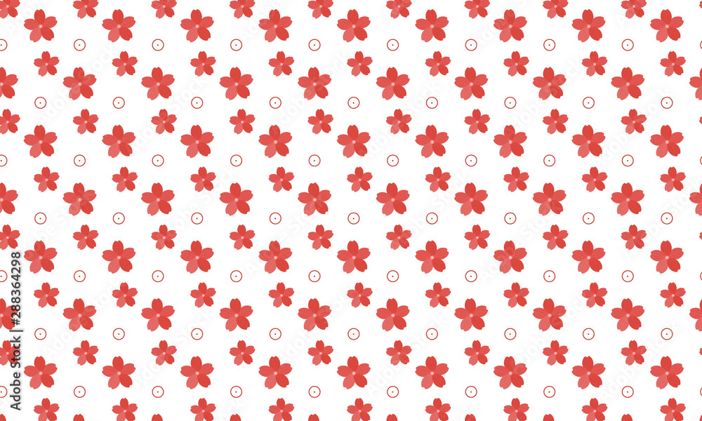 Beauty Full Red Flower Pattern Background Beauty Full Red Flower Pattern Background