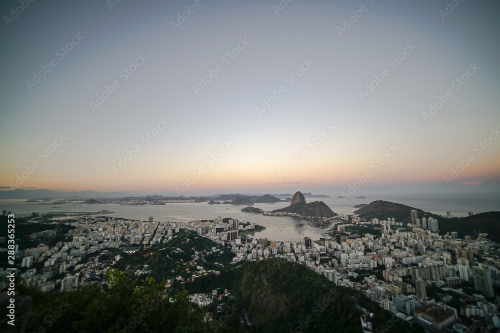 Panoramic of Sugarloaf mountain in Rio de Janeiro