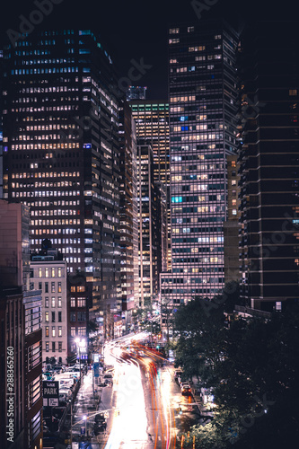 New York Traffic At Night