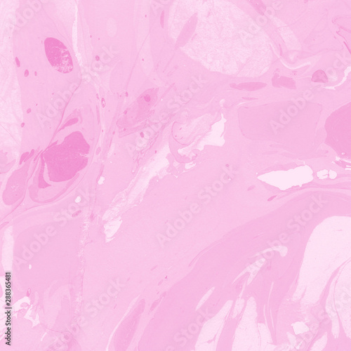 Pink marble ink paper textures on the white background. Chaotic abstract organic design. 