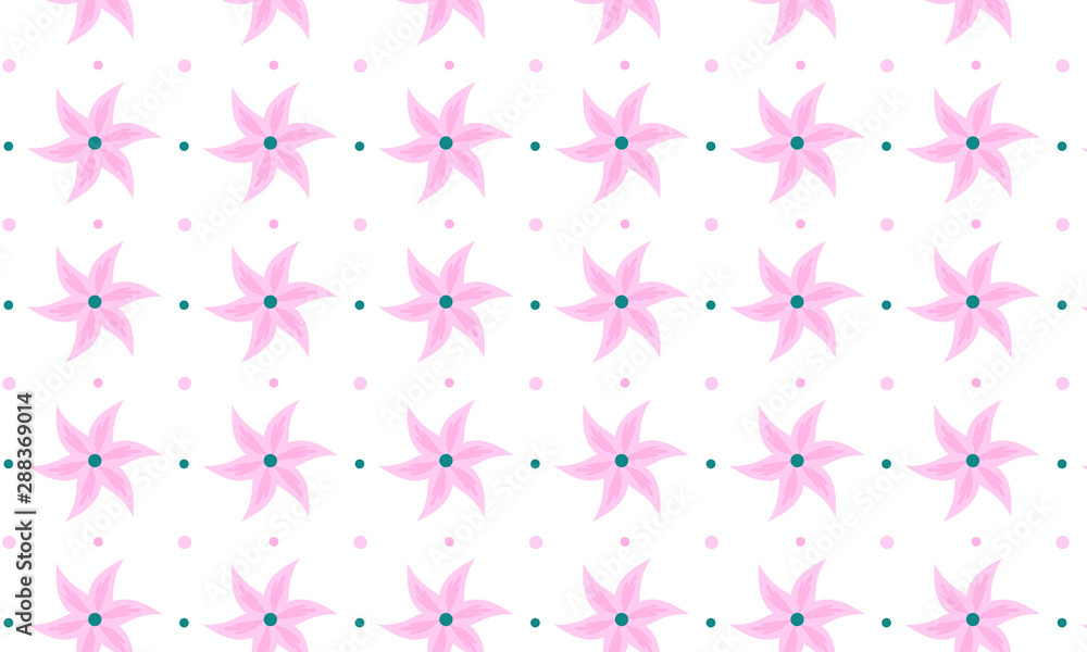 Pink Peony Flower with Dots Pattern Background Pink Peony Flower with Dots Pattern Background