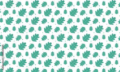 Green Planetree Maple Flower Pattern Background