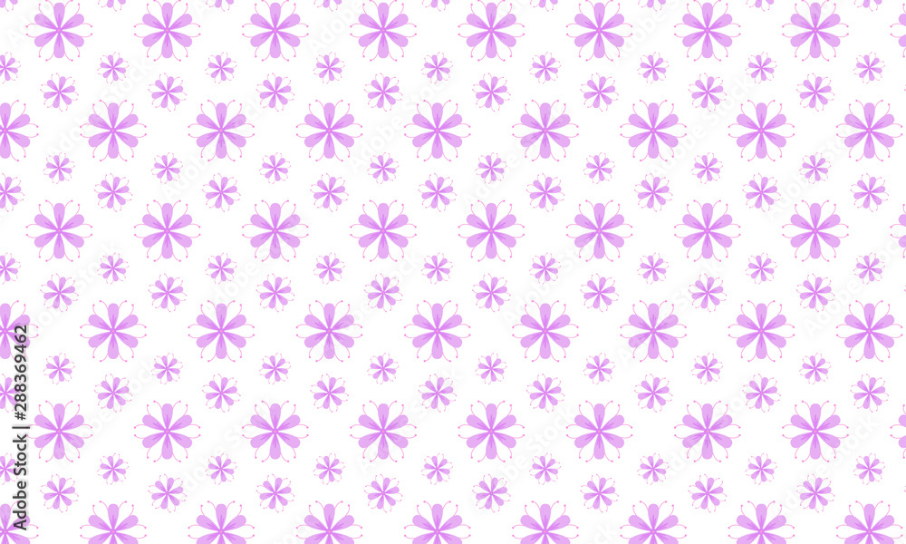 Pink Hepatica Flower Pattern Background